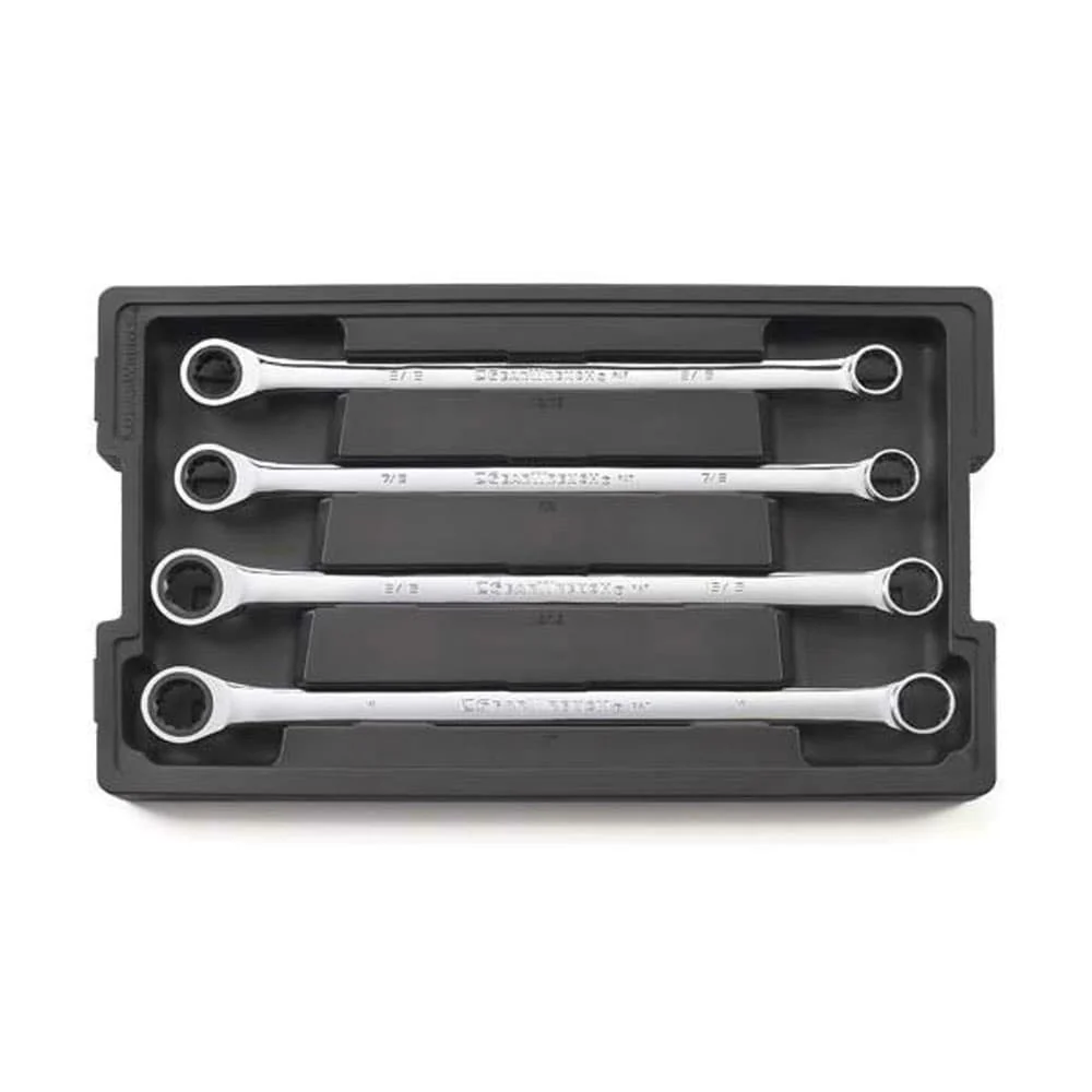 GearWrench 85996 4 Pc. 72-Tooth 12 Point XL GearBox Double Box Ratcheting SAE Wrench Add-On Set - Moutools