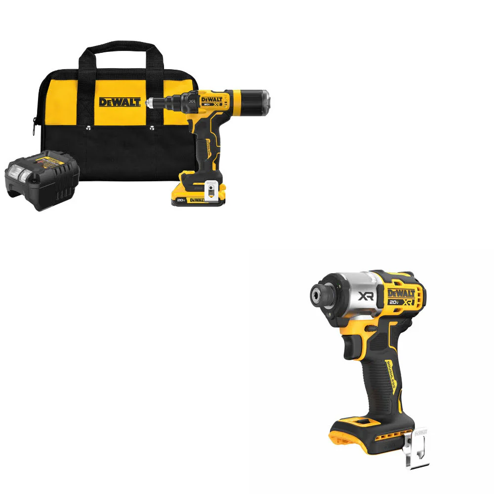DeWalt DCF403D1 20V MAX XR Rivet Tool Kit W/ FREE DCF845B 20V MAX Impact Driver - Moutools