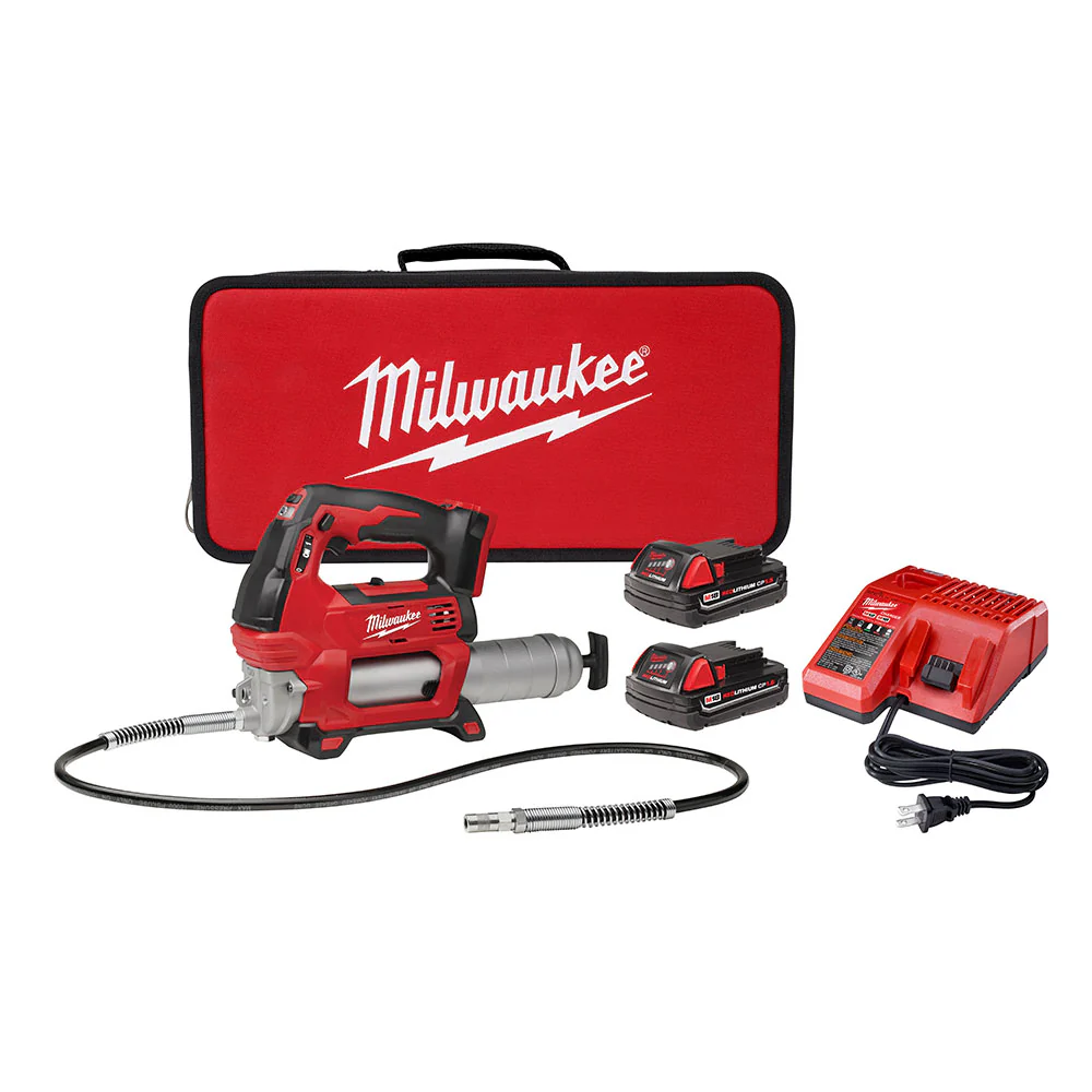 Milwaukee 2646-22CT M18 2-Speed Grease Gun (2 Battery) - Moutools
