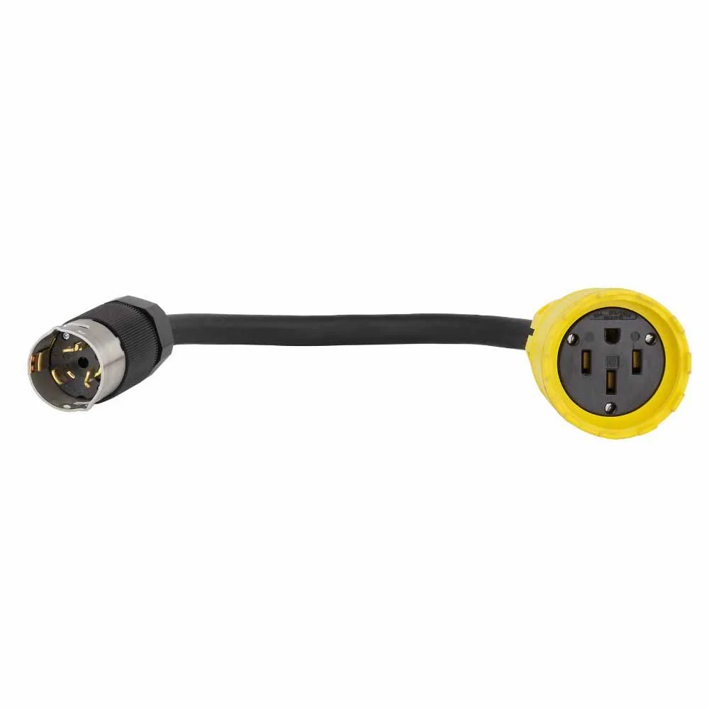 Southwire 100723 2' 6/4 125/250V 50A 3P4W 6365 Plug to 14?50 Connector - Moutools