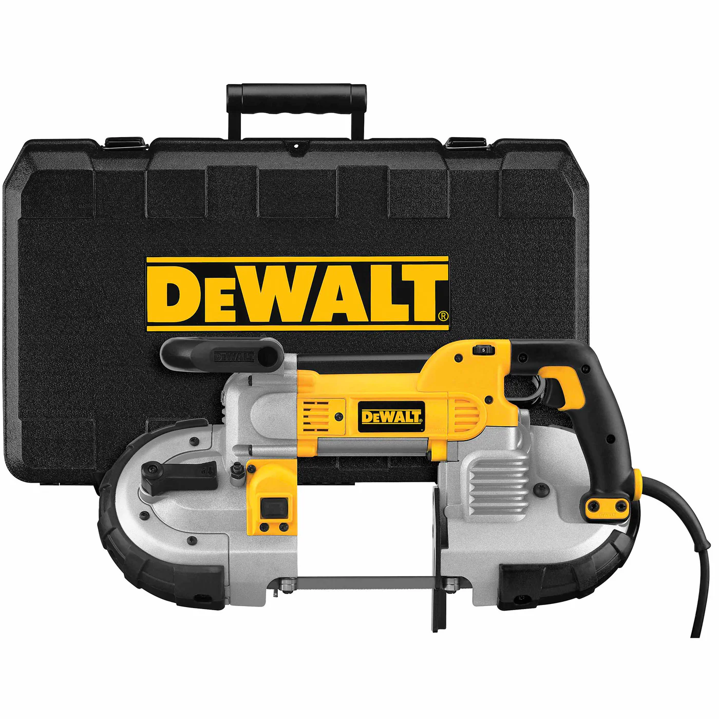 DeWalt DWM120K Heavy-Duty Variable Speed Deep Cut Portable Band Saw Kit - Moutools