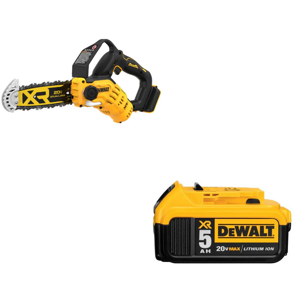 DeWalt DCCS623B 20V Max Pruning Chainsaw W/ FREE DCB205 20V MAX XR Battery Pack - Moutools