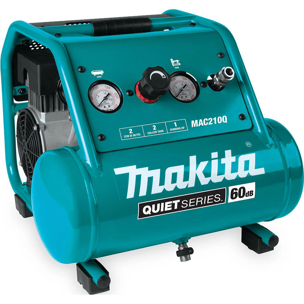 Makita MAC210Q Quiet Series, 1 HP, 2 Gallon Electric Air Compressor - Moutools