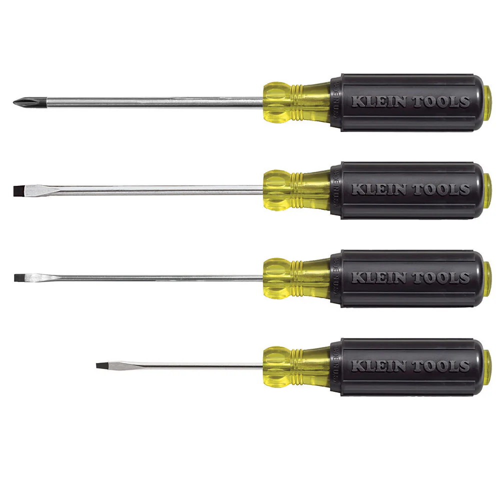 Klein 85484 Screwdriver Set, Mini Slotted and Phillips, 4-Piece - Moutools