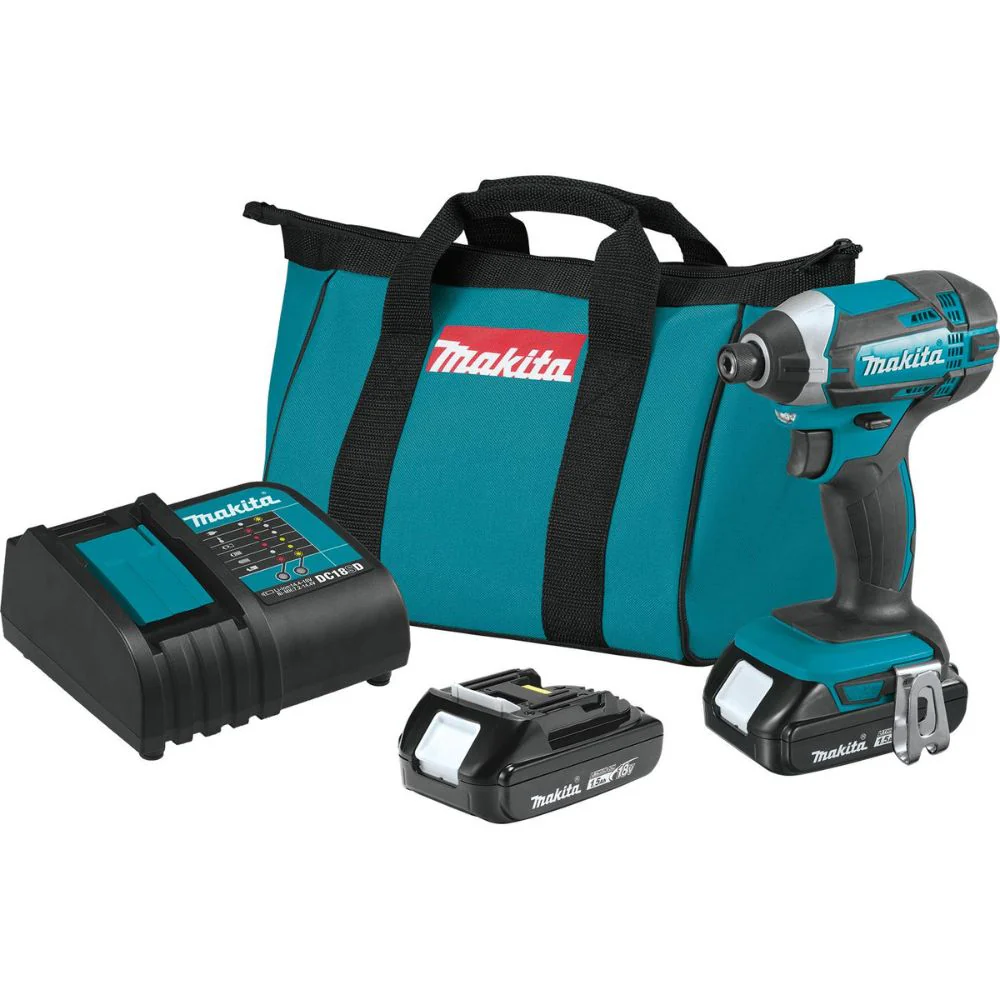 Makita XDT11SY 18V LXT Lithium-Ion Compact Cordless Impact Driver Kit, var. spd., rev., L.E.D. Light, case (1.5Ah) - Moutools