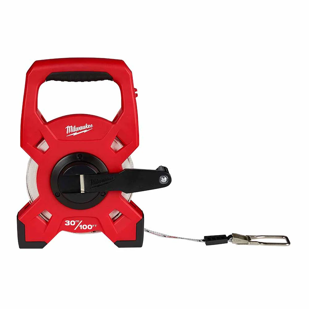 Milwaukee 48-22-5330 30m/100' Fiberglass Open Reel Long Tape - Moutools