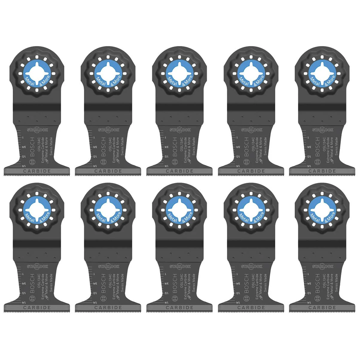 Bosch OSL134C-10 1-3/4 In. Starlock Carbide Plunge Cut Blade 10 pk. - Moutools
