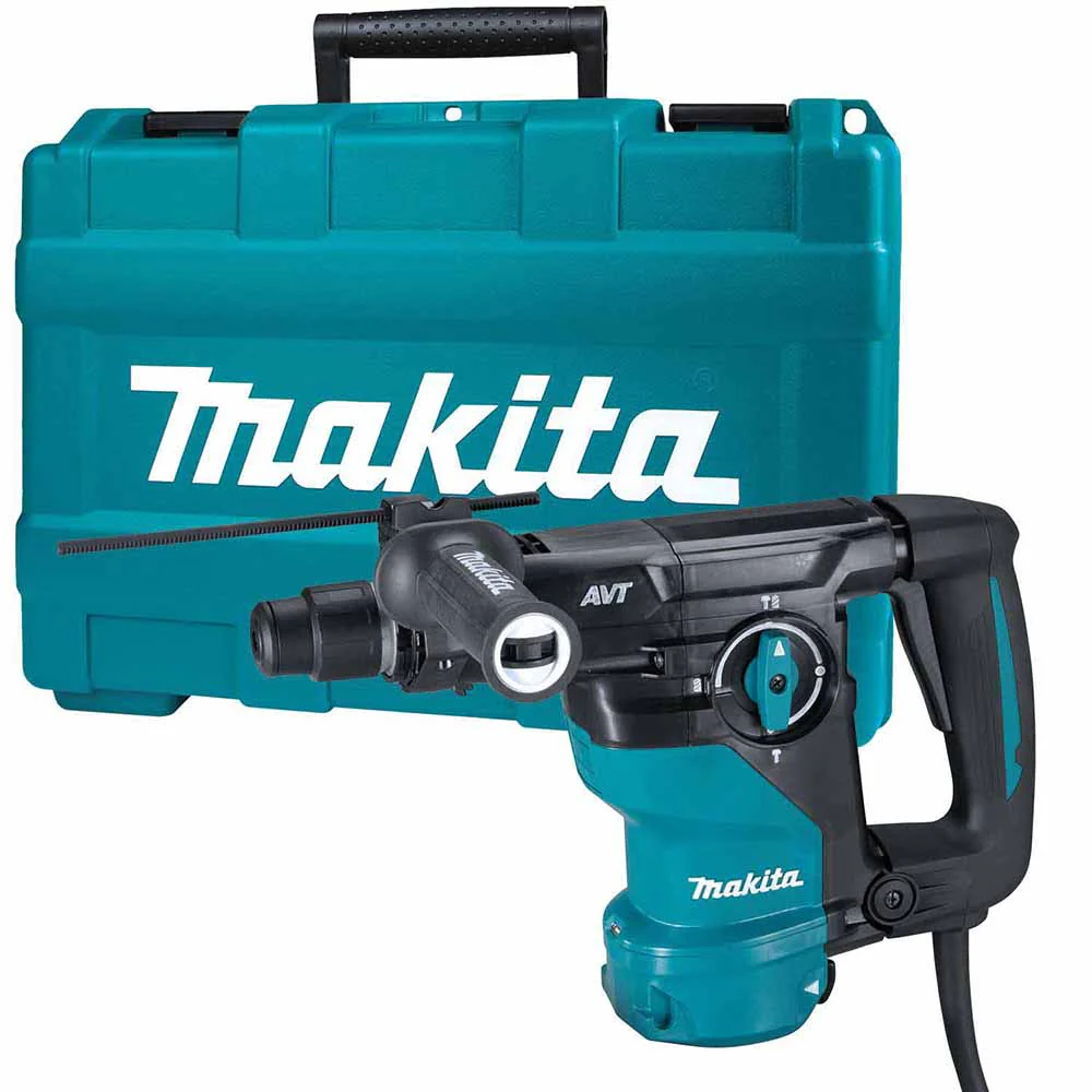 Makita HR3011FCK 1-3/16'' AVT® Rotary Hammer, accepts SDS-PLUS bits (L-Shape) - Moutools