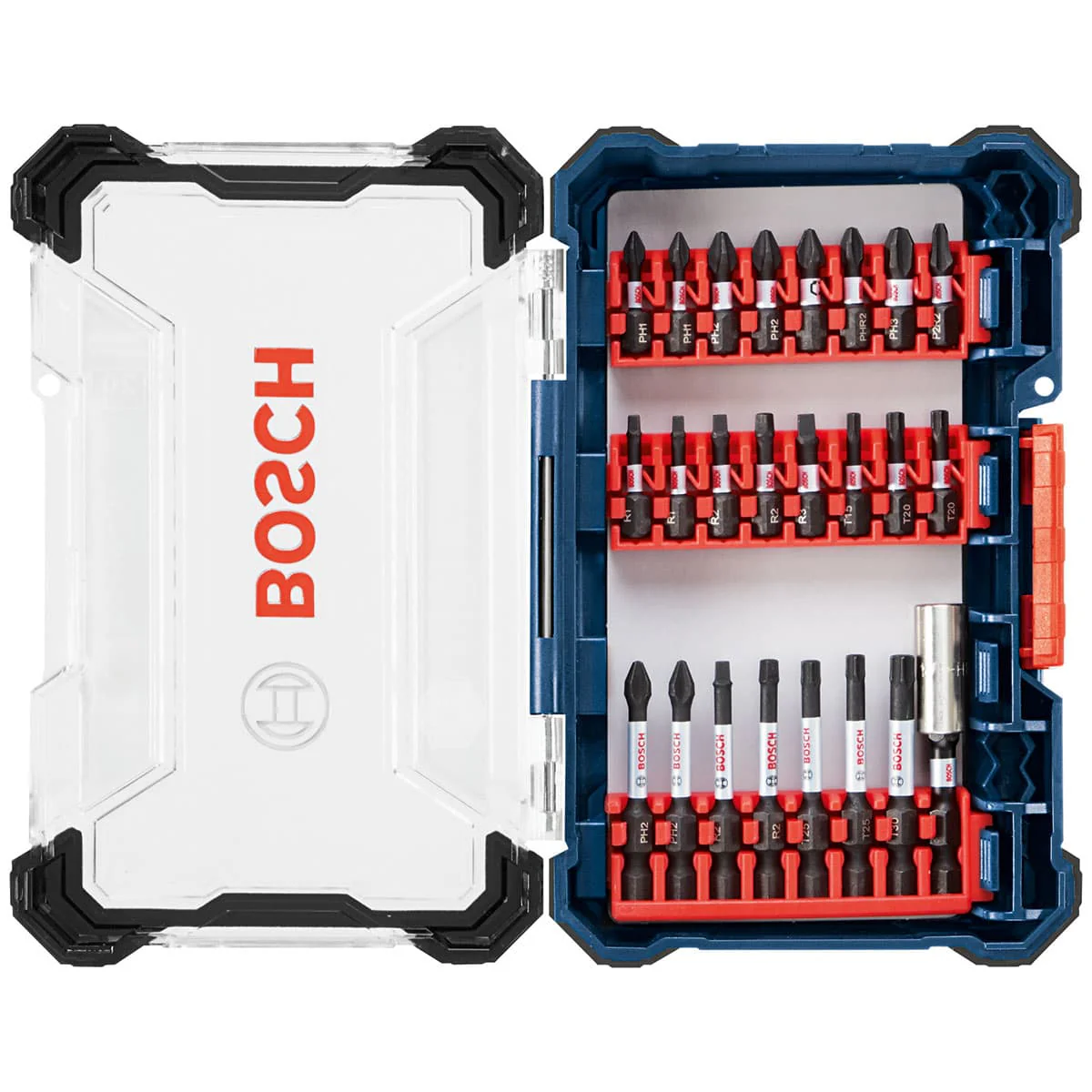 Bosch SDMS24 24 pc. Impact Tough Screwdriving Custom Case System Set - Moutools