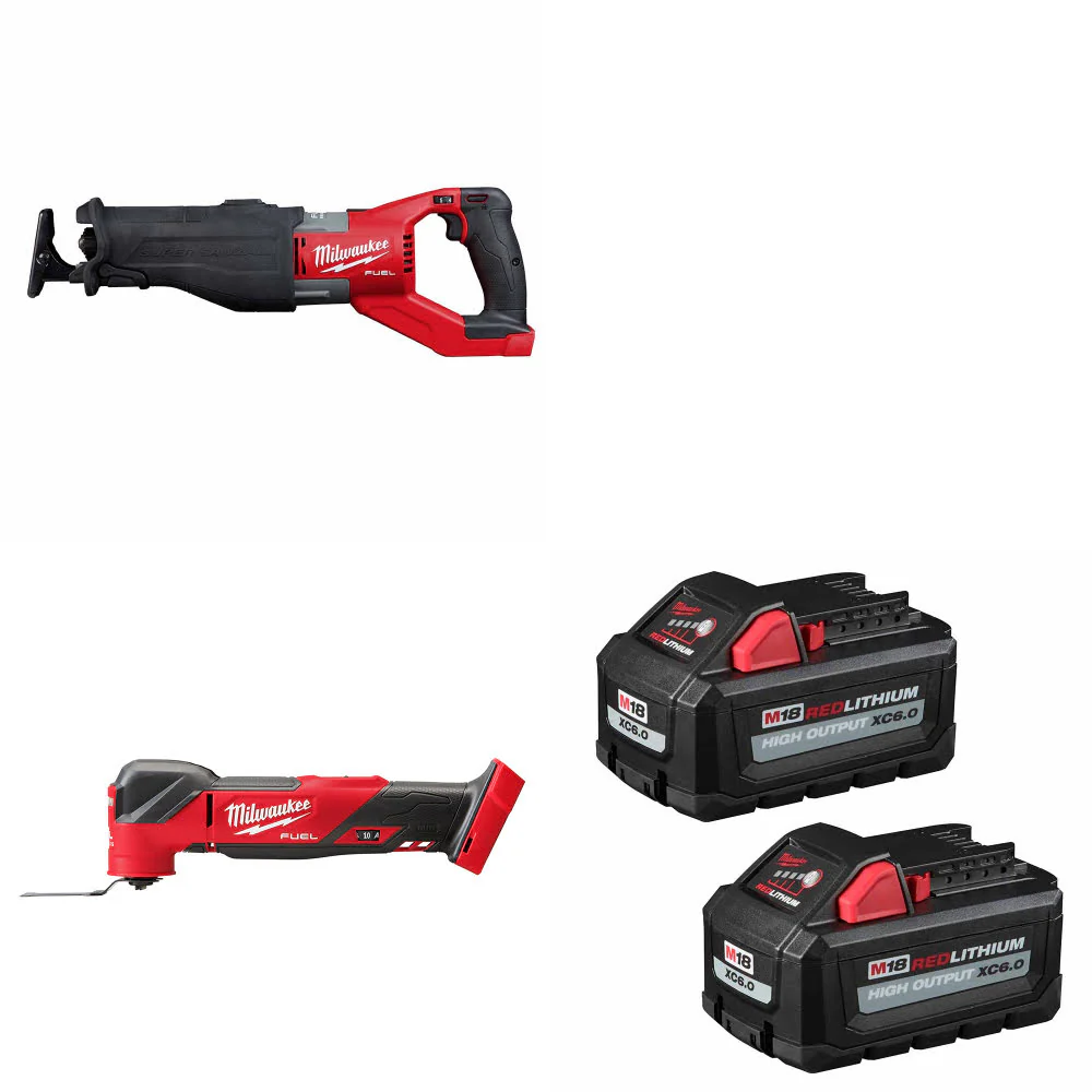 Milwaukee 2722-20 M18 FUEL SAWZALL W/ 2836-20 M18 Multi-Tool & FREE Battery-2pk - Moutools