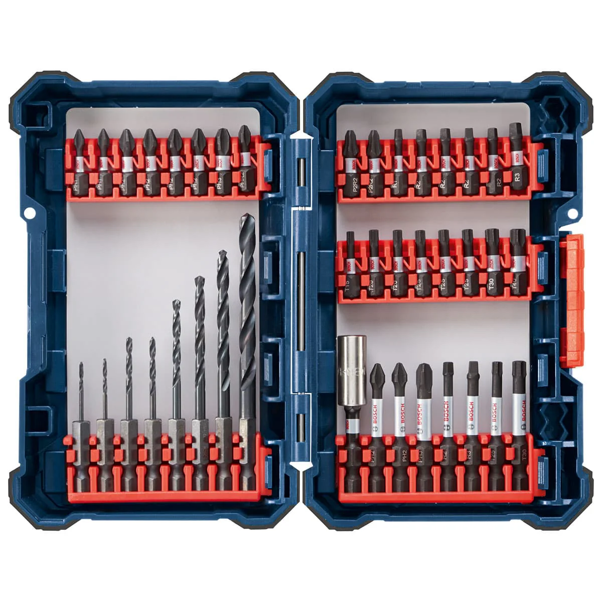 Bosch DDMS40 40 pc. Impact Tough Drill Drive Custom Case System Set - Moutools
