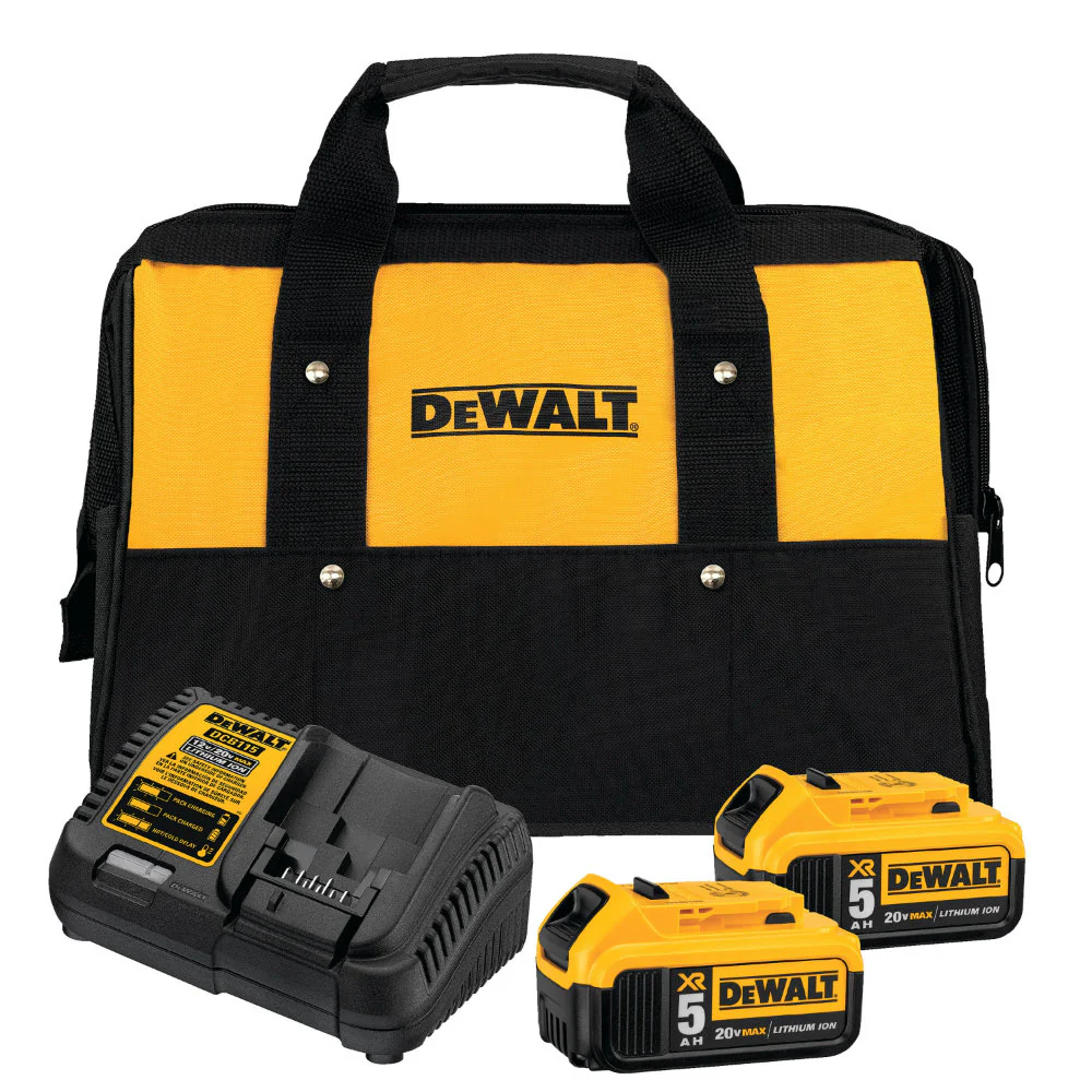 DeWalt DCB205-2CK 20V MAX Li-Ion Battery 2-Pack (5.0 Ah) Starter Kit - Moutools