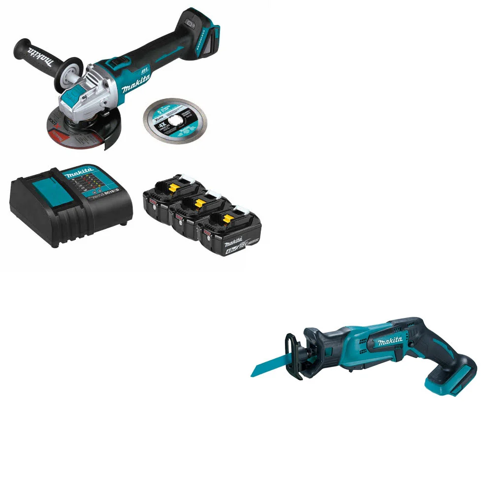 Makita BL1840BSCX3 18V LXT Li-Ion Starter Pack W/ FREE XRJ01Z 18V LXT Recip Saw - Moutools