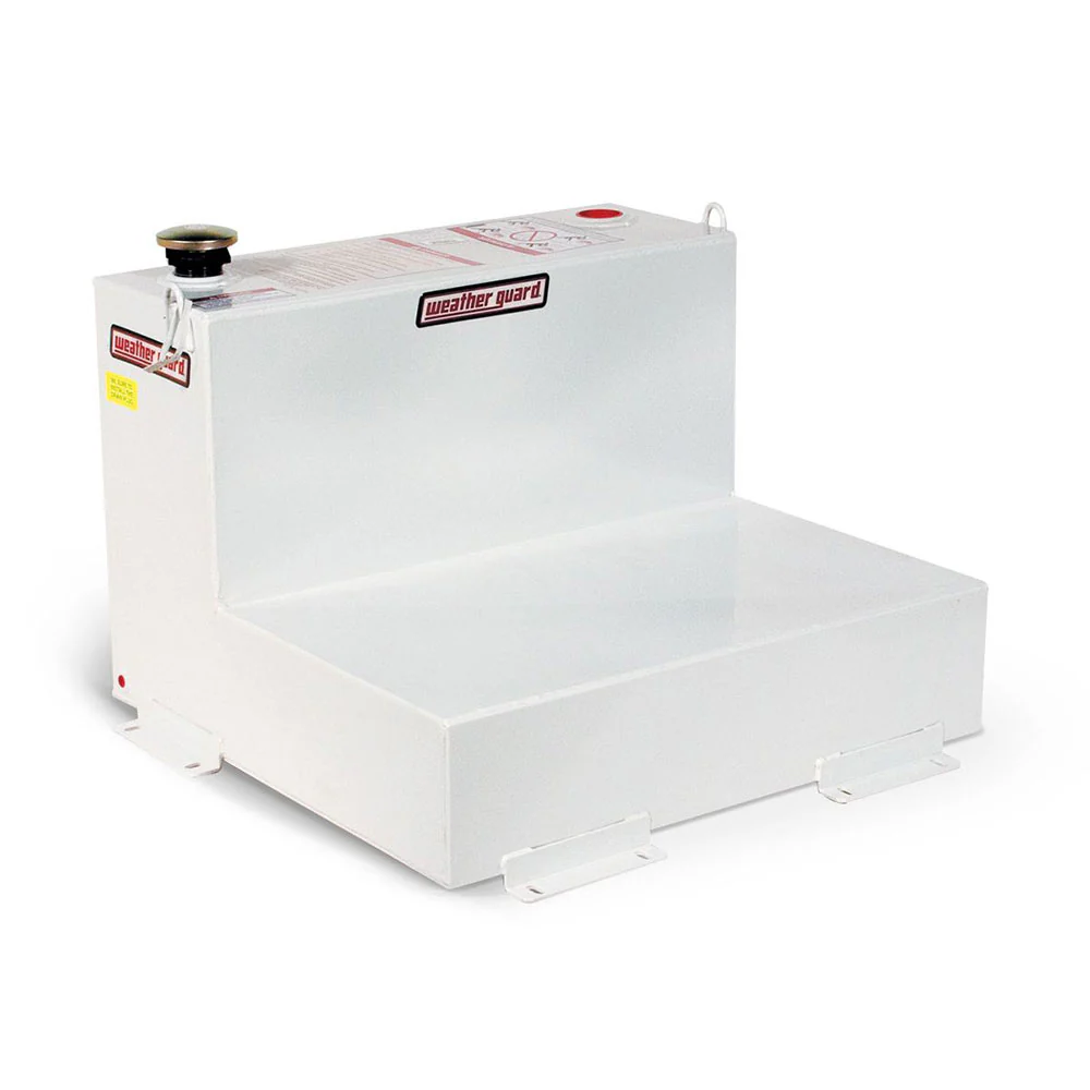 WeatherGuard 350-3-01 50-Gallon White Steel Fuel TransferTank, L-Shape - Moutools