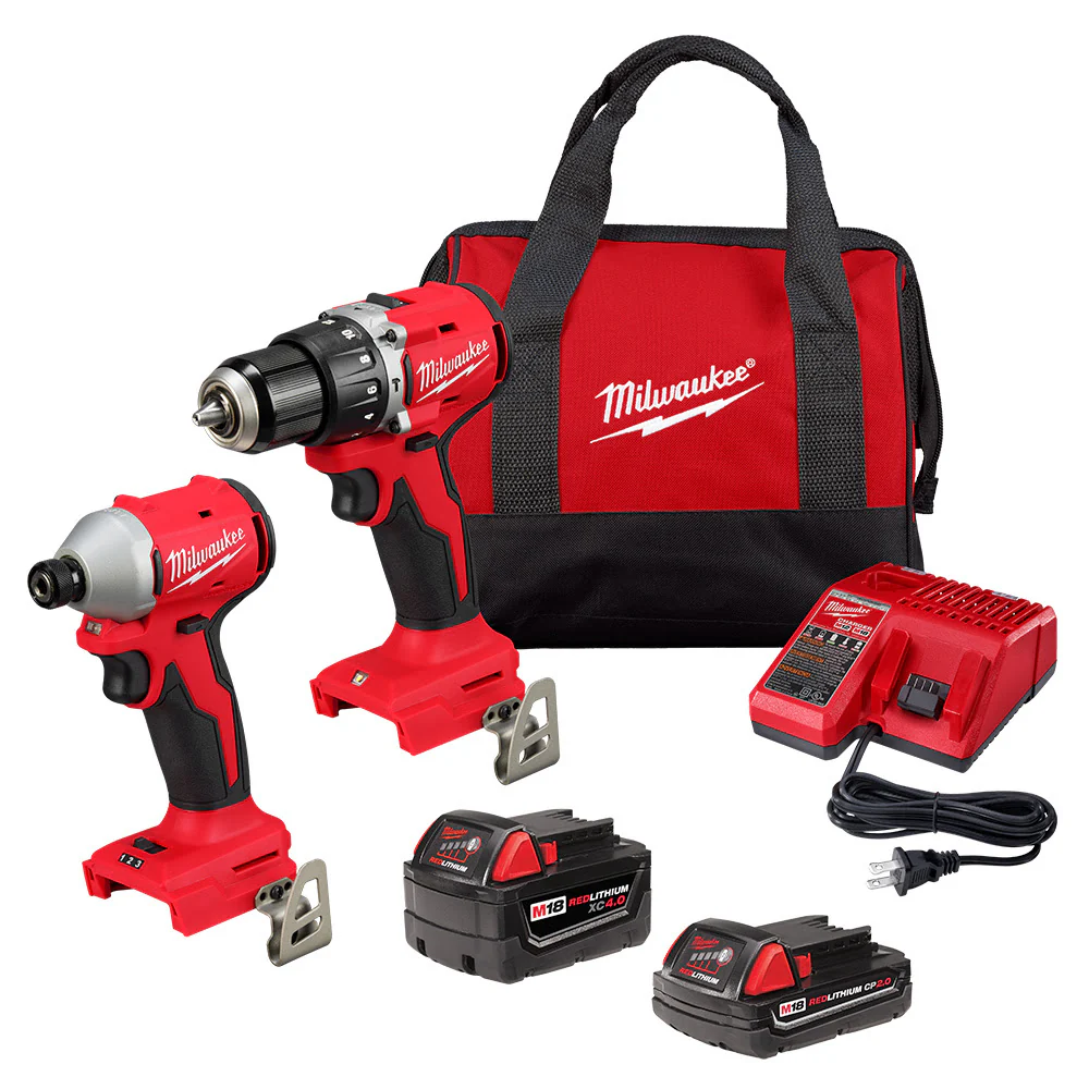 Milwaukee 3693-22CX M18 Compact Brushless 2-Tool Combo Kit - Moutools