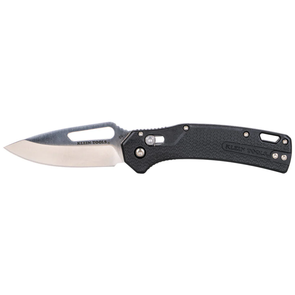 Klein OGK000BKT KTO Resurgence Knife, Drop Point Blade, Black Handle - Moutools