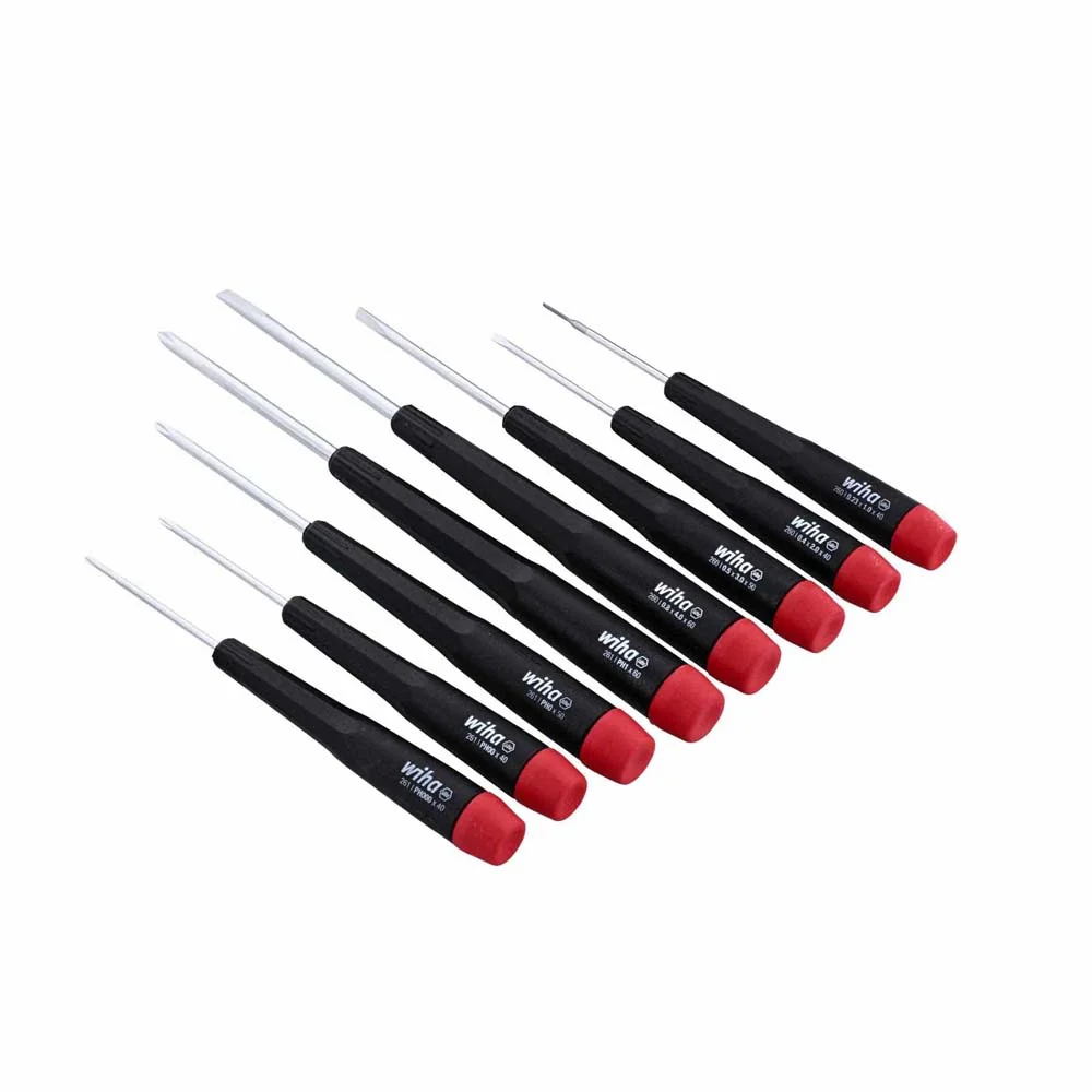 Wiha 26199 8 Piece Precision Slotted and Phillips Screwdriver Set - Moutools
