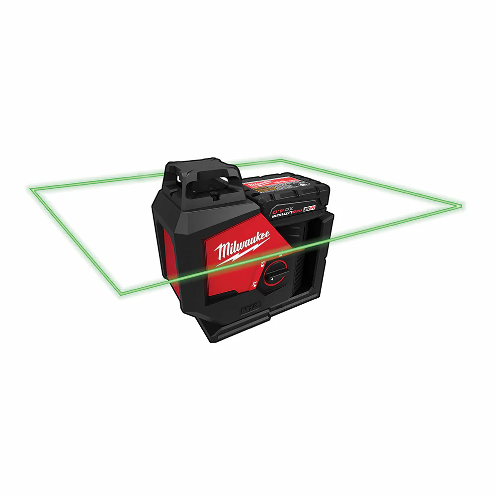 Milwaukee 3631-21 M12 Green Single Plane Laser Kit - Moutools