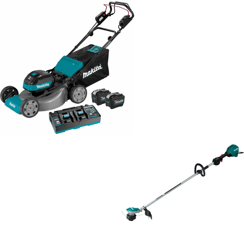 Makita GML01PL 40V Max XGT Lawn Mower Kit W/ FREE GRU01Z 40V max XGT Trimmer - Moutools