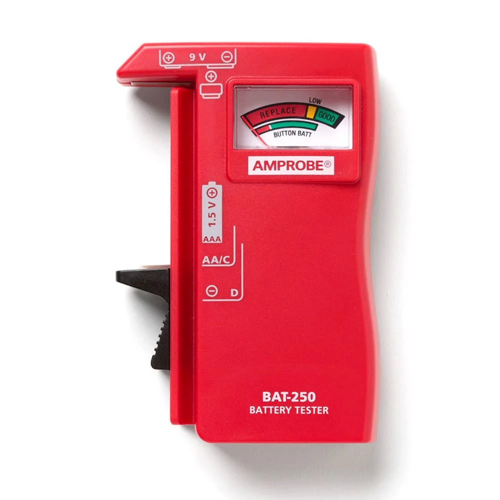 Amprobe 4589825 BAT-250 Handheld Battery Capacity Tester with V-Shaped Side Cradle - Moutools