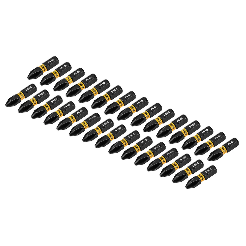 DeWalt DWAF1PH2IR30 PH2 FLEXTORQ 1/4 x 1in Impact Driver Bits w/ Case, 30-Pack - Moutools