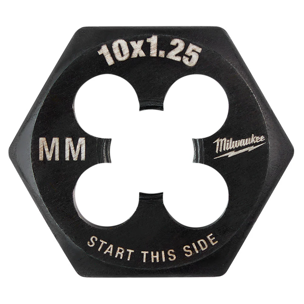 Milwaukee 49-57-5353 M10-1.25 mm 1-Inch Hex Threading Die - Moutools
