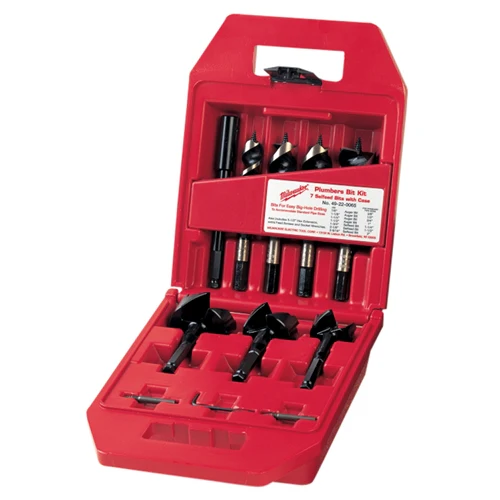 Milwaukee 49-22-0065 Plumbers' Selfeed Bit Kit, 7 Piece - Moutools