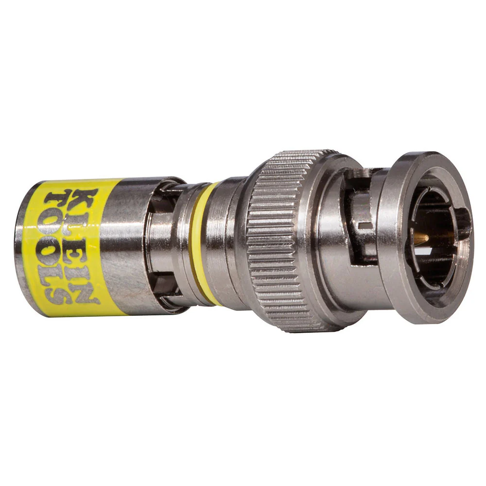 Klein Tools VDV813-613 Universal BNC Compression Connectors RG6-R6Q 35-Pack - Moutools