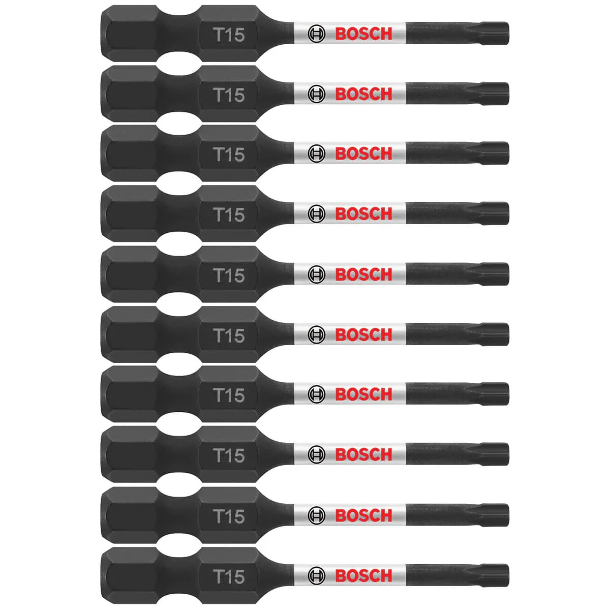 Bosch ITT152B 10 pc. Impact Tough 2 In. Torx #15 Power Bits (Bulk Pack) - Moutools