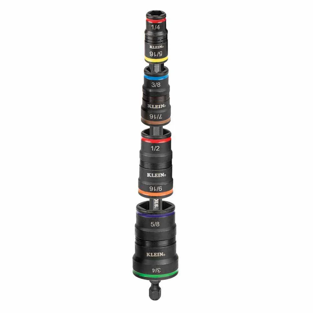 Klein Tools 32934 9-in-1 Impact Rated Flip Socket Set - Moutools
