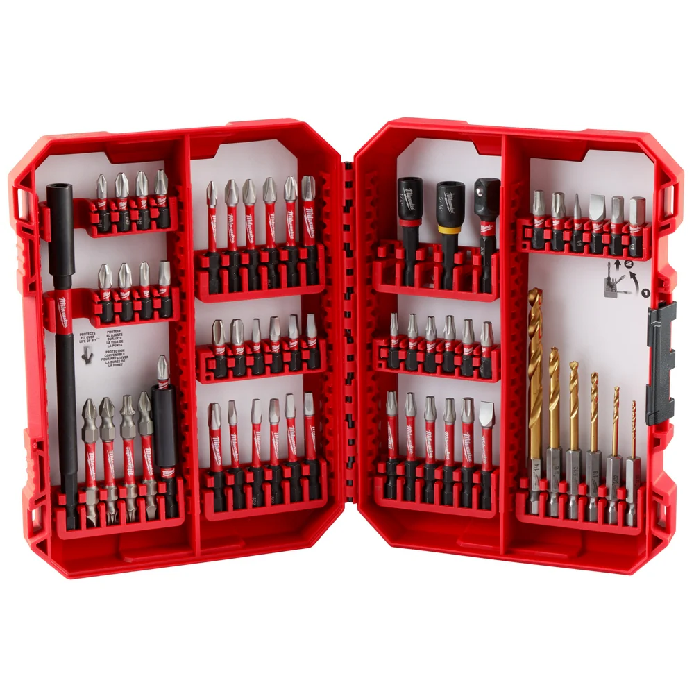 Milwaukee 48-32-4097 SHOCKWAVE Impact Duty Drill & Drive Set - 60PC - Moutools