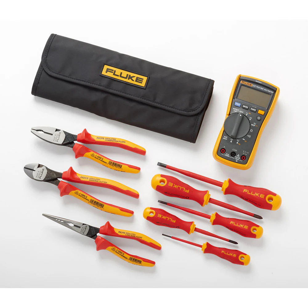 Fluke 5067428 IB117K Insulated Hand Tool Kit w/Electrician Multimeter - Moutools