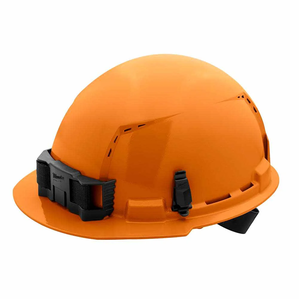 Milwaukee 48-73-1212 Orange Front Brim Vented Hard Hat with 4PT Ratcheting Suspension – Type 1 Class C - Moutools