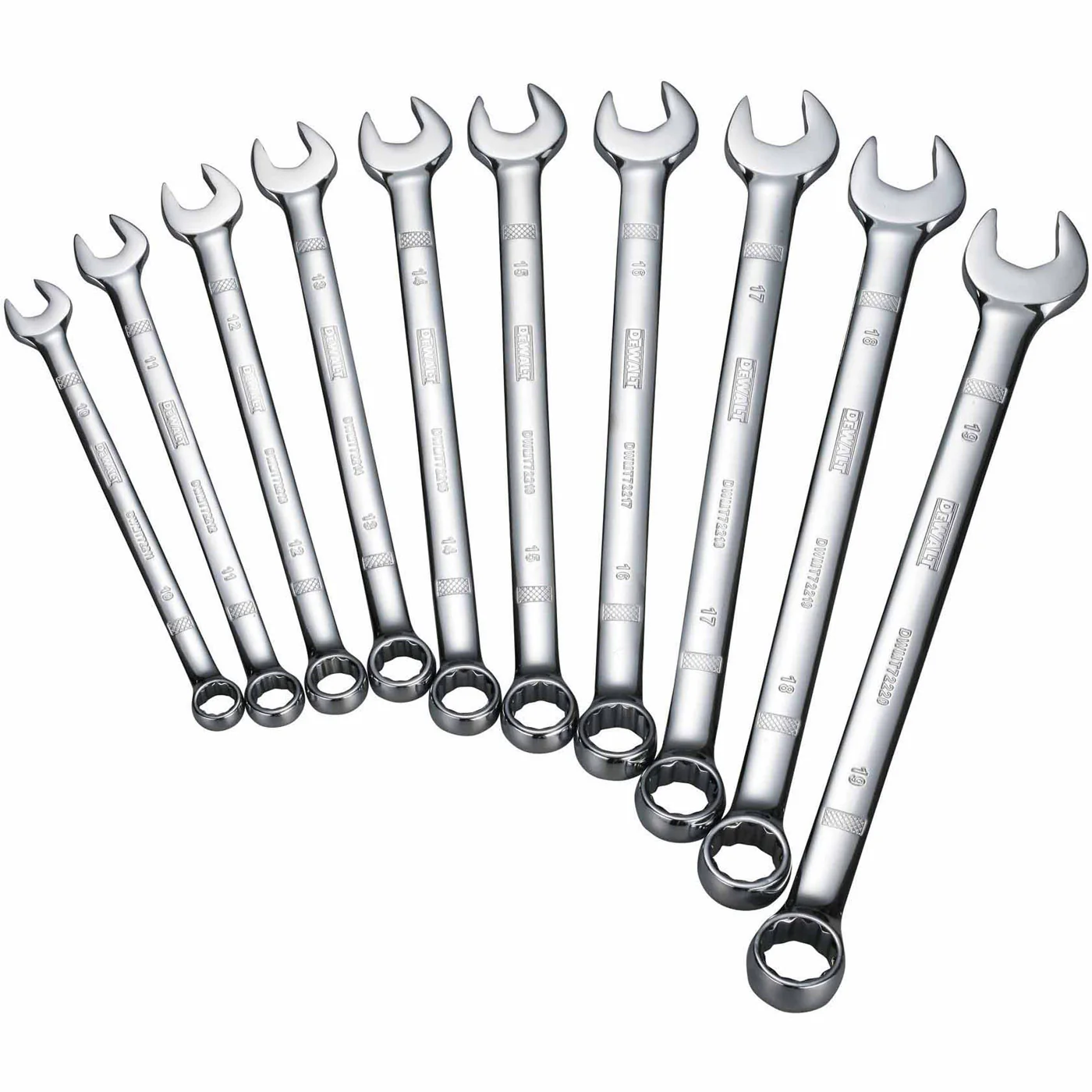 Dewalt DWMT72166 10 Piece Metric Combination Wrench Set - Moutools