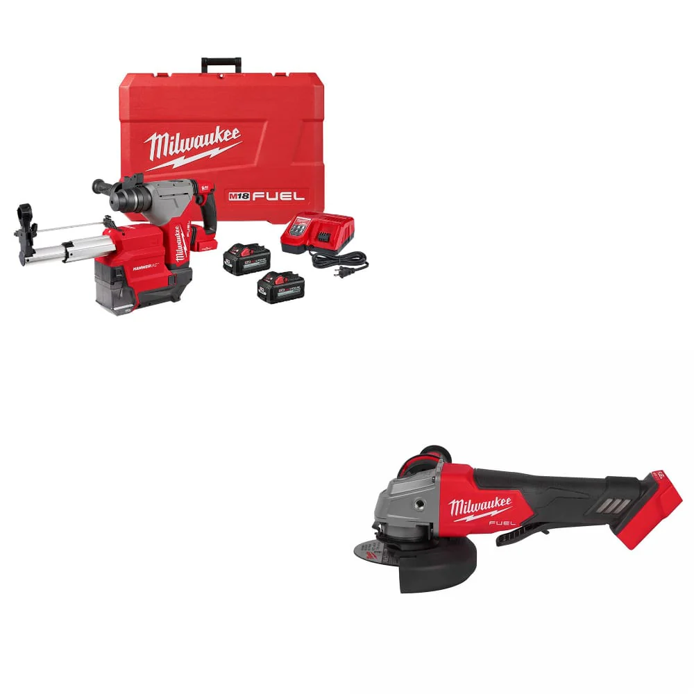 Milwaukee 2915-22DE M18 FUEL Rotary Hammer Kit w/ FREE 2880-20 M18 FUEL Grinder - Moutools