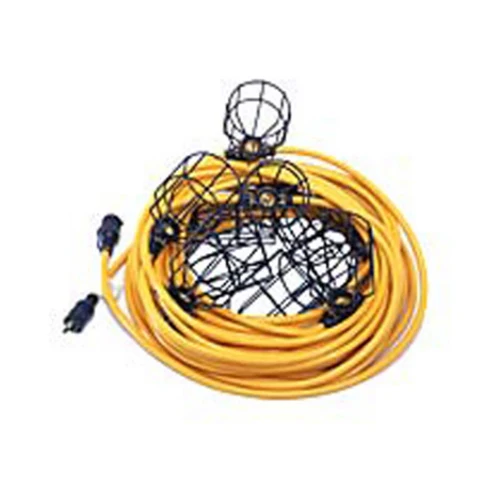 Southwire 96122 100 foot 12/3 TwistLock Light String with Plastic Cages - Moutools
