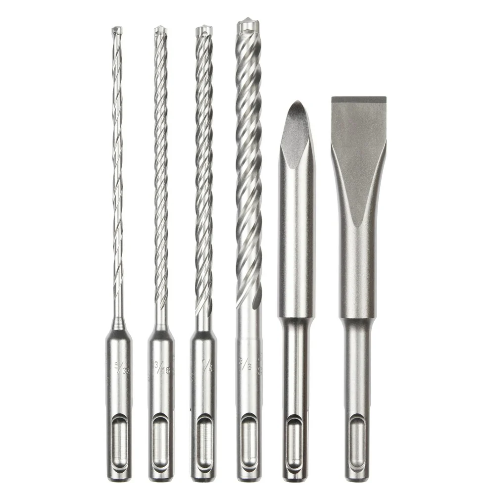 Milwaukee 48-20-7662 6pc. SDS Plus MX4 4-Cutter & Chisel Kit - Moutools