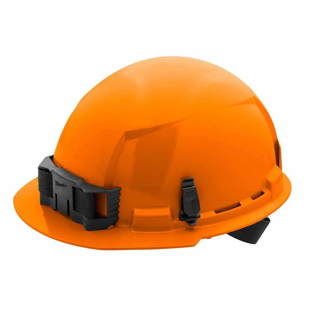 Milwaukee 48-73-1112 Orange Front Brim Hard Hat with 4PT Ratcheting Suspension – Type 1 Class E - Moutools