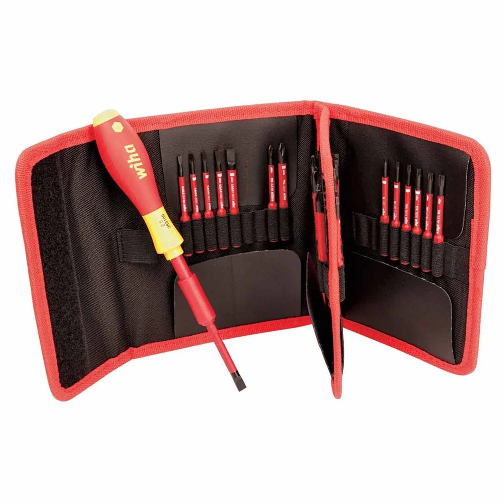 Wiha 28399 30 Piece Insulated SoftFinish SlimLine Blade Set - Moutools
