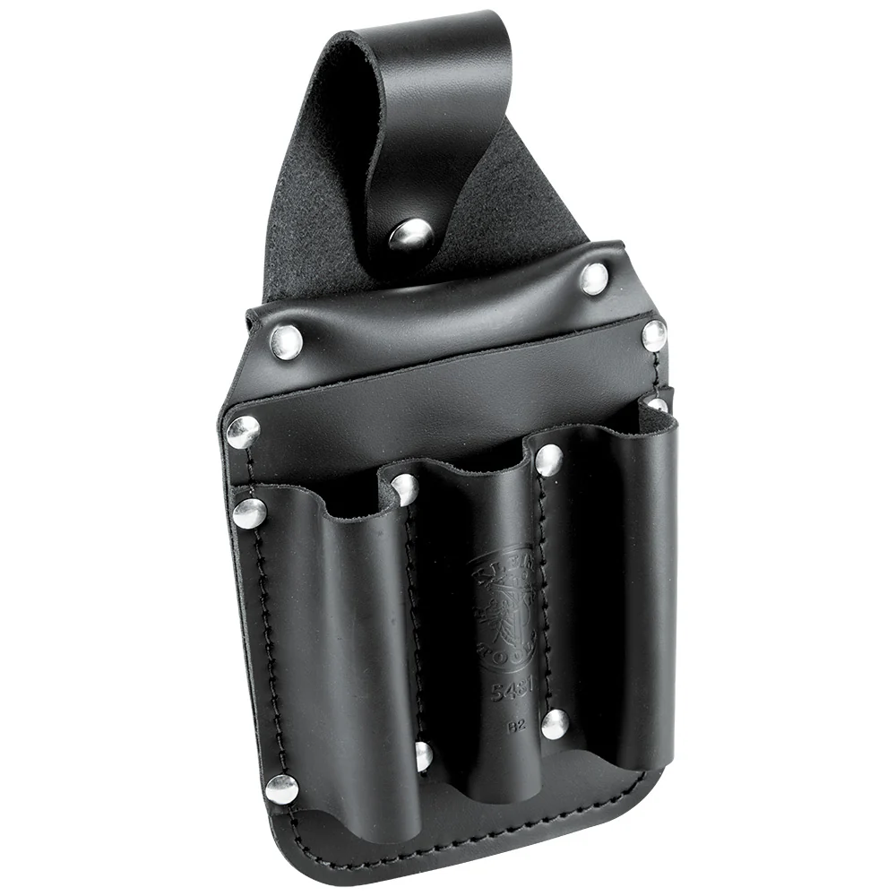 Klein 5481 Tool Pouch, Leather Pocket Tool Organizer, 6-Pockets, 5.75x2.5x10-Inch - Moutools