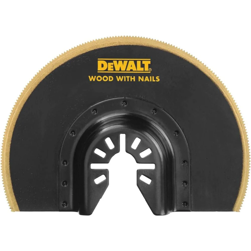 DeWalt DWA4213 Titanium Nitride Coating Semi-Circle Flush Cut Wood with Nails Universal Oscillating Tool Blade - Moutools