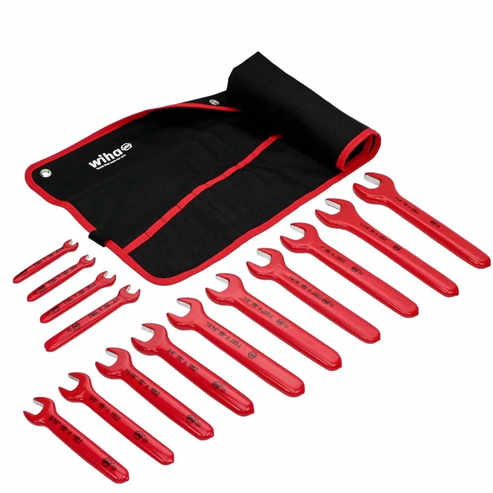 Wiha 20190 14 Piece Insulated Open End Wrench Set - SAE - Moutools