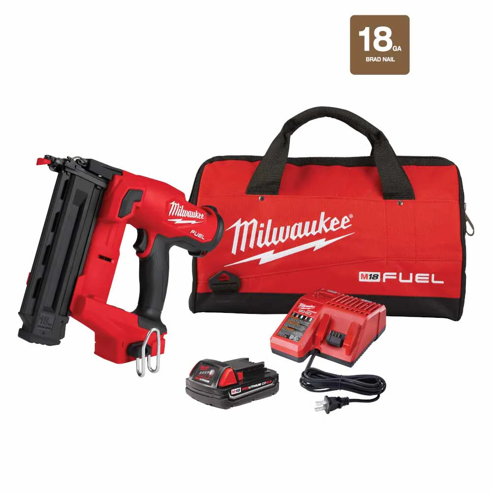 Milwaukee 2746-21CT M18 Fuel 18 Gauge Brad Nailer Kit - Moutools