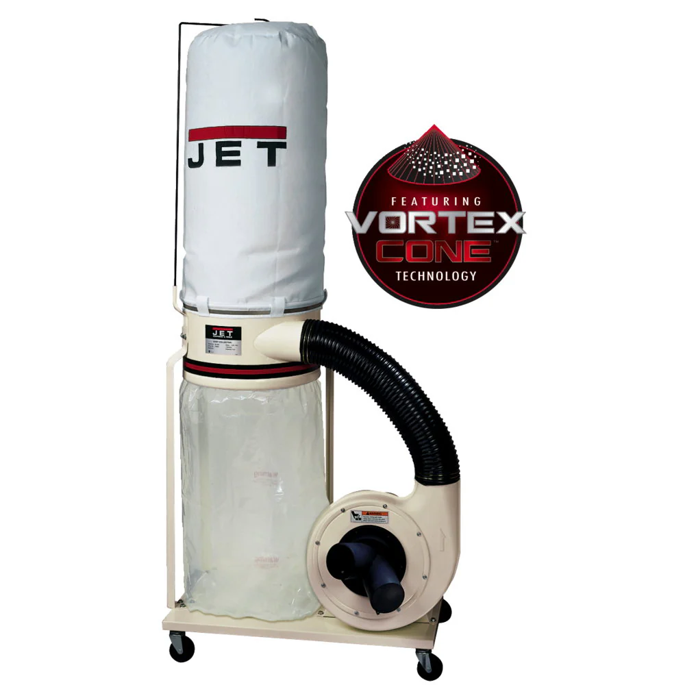 Jet JT9-708658K DC-1100VX-5M Dust Collector, 1.5HP 1PH 115/230V, 5-Micron Bag Filter Kit - Moutools