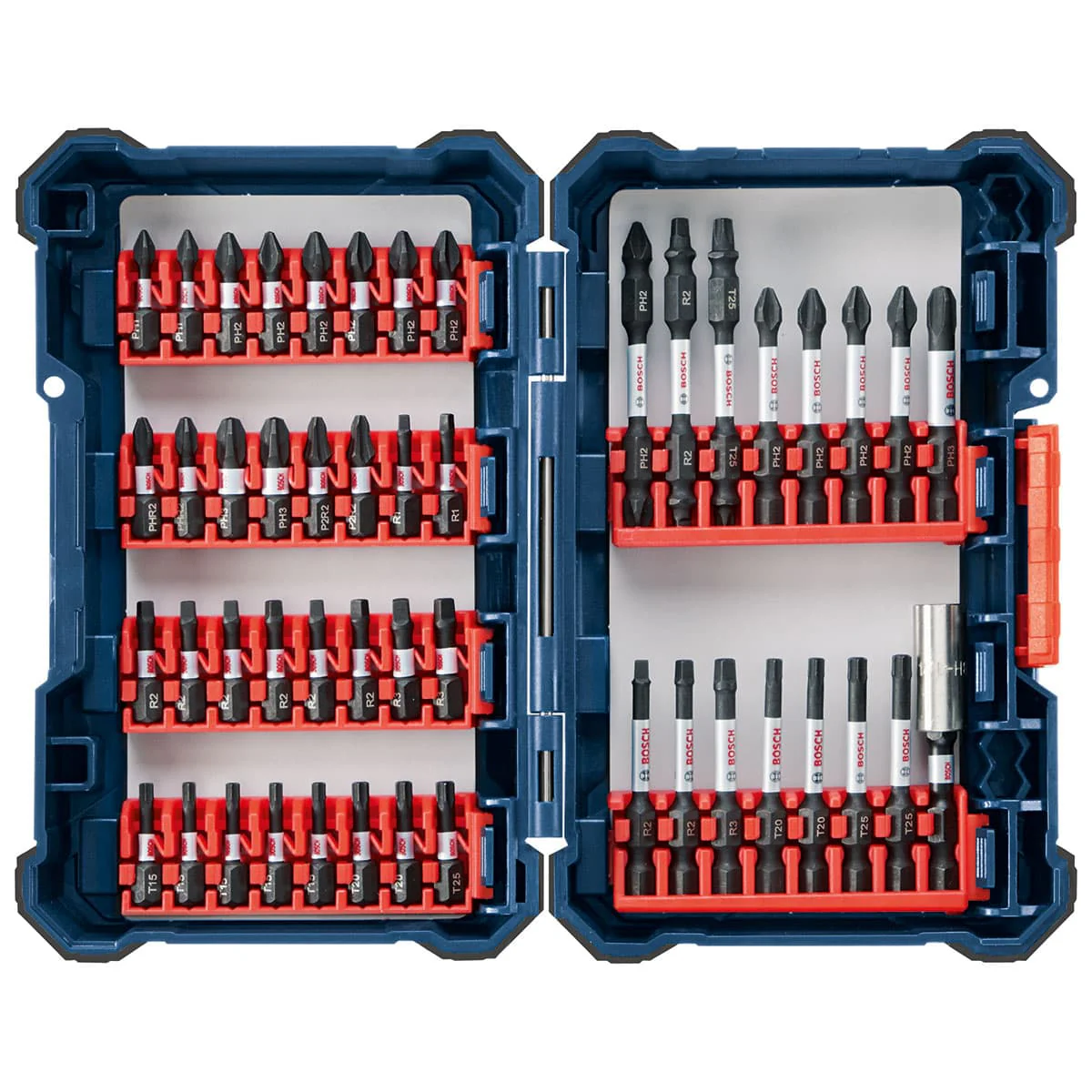 Bosch SDMS48 48 pc. Impact Tough Screwdriving Custom Case System Set - Moutools