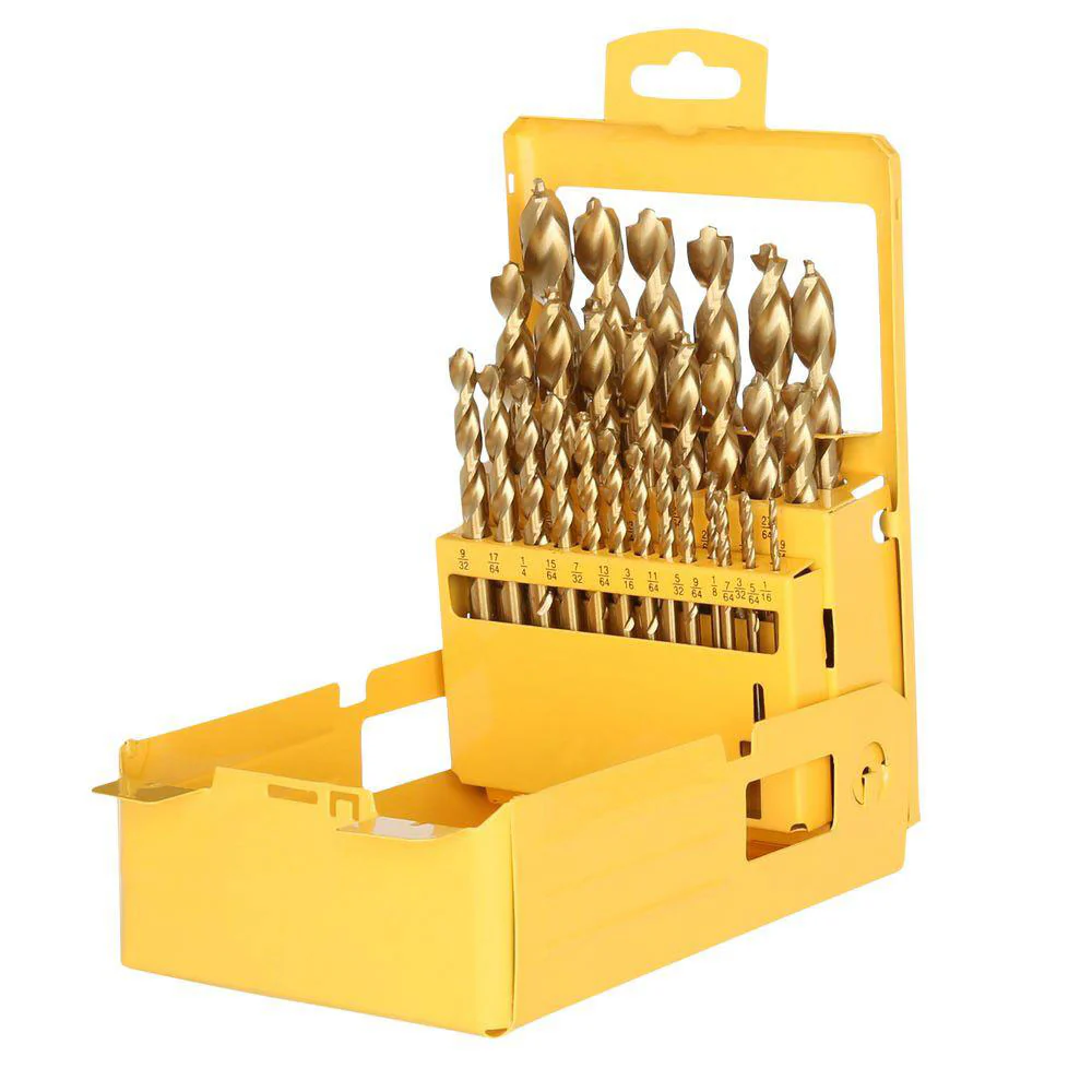 DeWalt DW1369 29-Piece Titanium Nitride Coating Pilot Point Drill Bit Set - Moutools