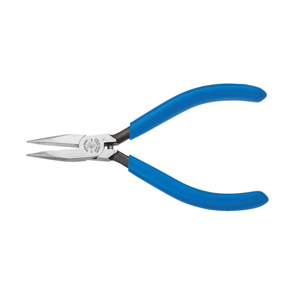 Klein Tools D322-41/2C Electronics Pliers, Slim Long-Nose, Spring-Loaded - Moutools