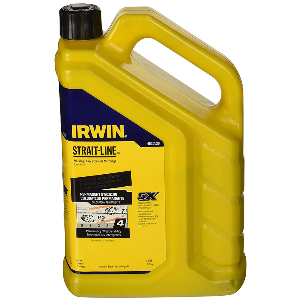 Irwin 4935526 Strait-Line Permanent Staining Marking Chalk, Midnight Black - Moutools
