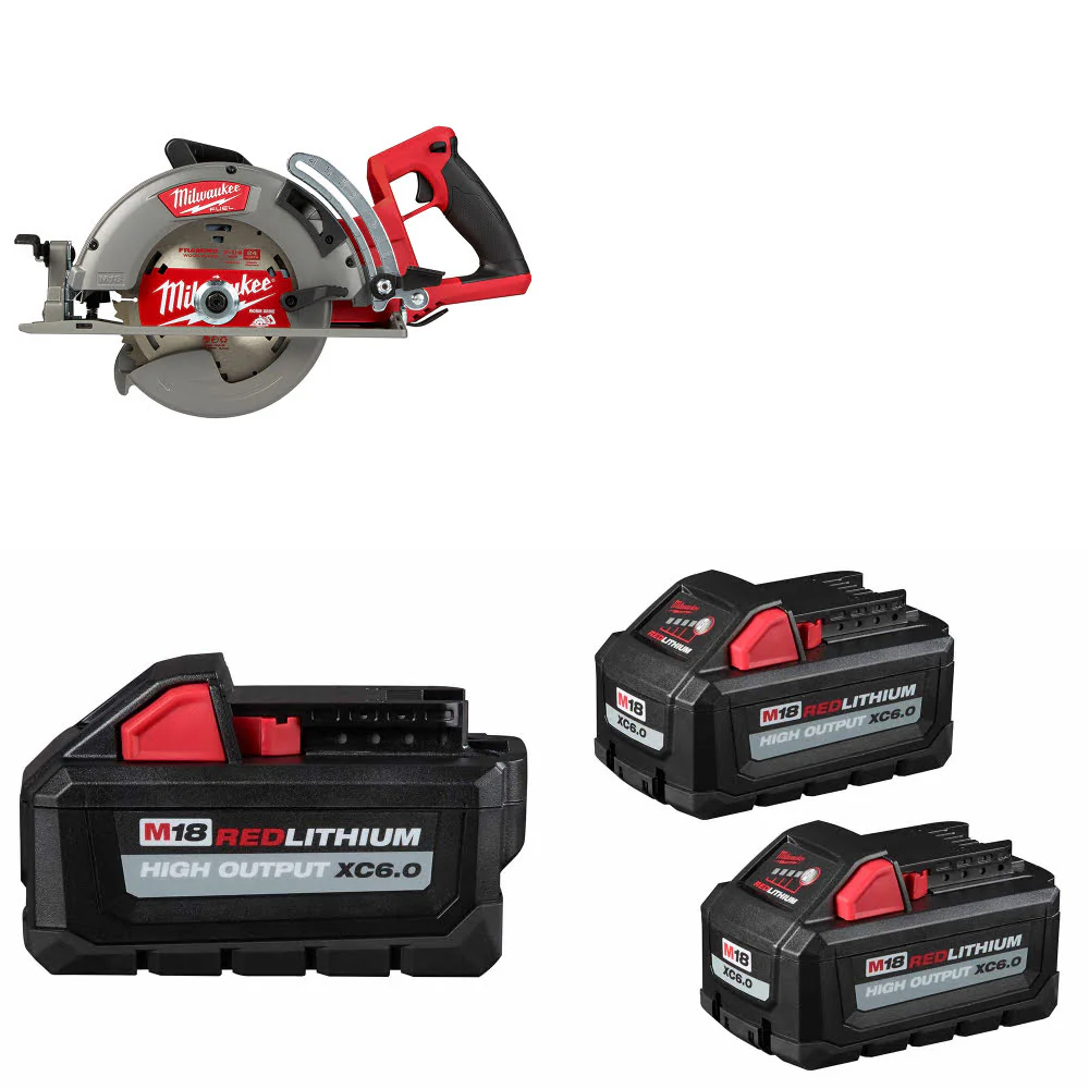 Milwaukee 2830-20 M18 FUEL Circ Saw W/ 48-11-1865 M18 Battery & FREE Battery-2Pk - Moutools