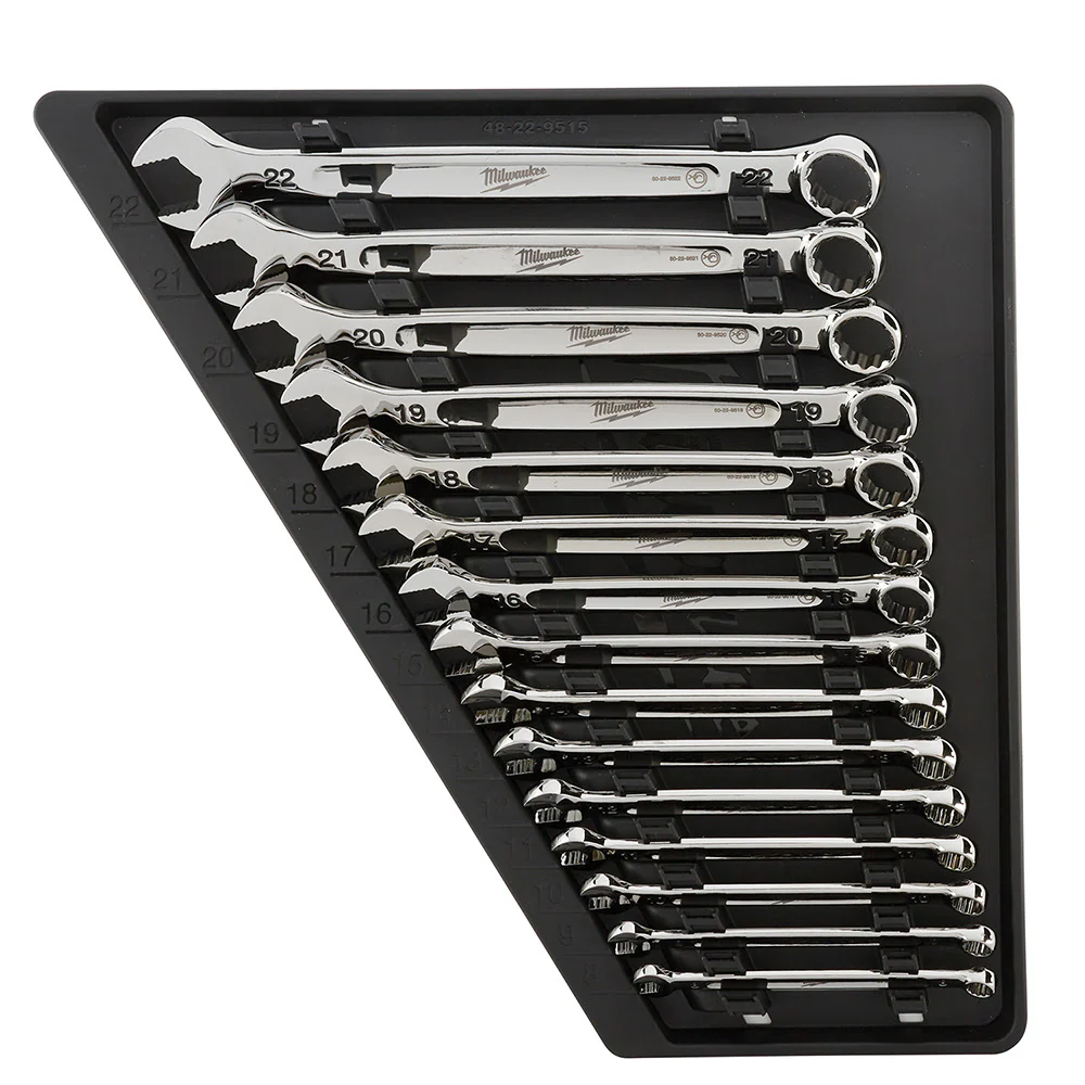 Milwaukee 48-22-9515 15 Piece Combination Wrench Set - Metric - Moutools